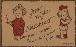 Good Night Sweetheart Good Night Romance & Love Postcard Postcard Postcard