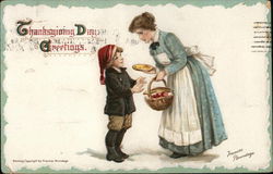 Thanksgiving Day Greetings Postcard