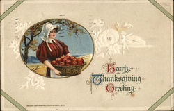 Hearty Thanksgiving Greeting Postcard