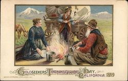 Goldseekers Thanksgiving Day, California 1849 Postcard Postcard Postcard