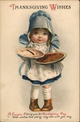 Thanksgiving Wishes Children Postcard Postcard Postcard