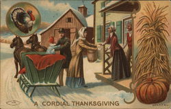 A Cordial Thanksgiving Family Postcard Postcard Postcard