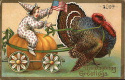 Thanksgiving Greetings Patriotic Postcard Postcard Postcard