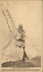 White Man Runs Him Native Americana Postcard Postcard Postcard