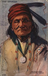 Chief Geronimo Native Americana Postcard Postcard Postcard