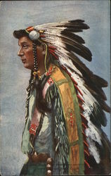 Indian Chief Native Americana Postcard Postcard Postcard