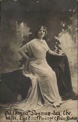 Portrait of Woman in Toga Postcard