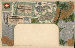 Swiss money Postcard