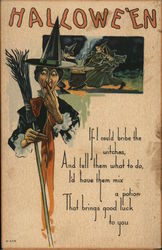 Halloween Witch Postcard