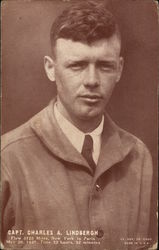 Captain Charles A. Lindbergh Postcard