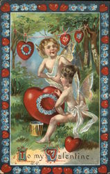 To My Valentine Fantasy Postcard Postcard Postcard