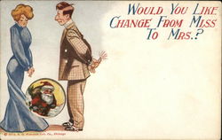 Would You Like to Change from Miss to Mrs.? Postcard