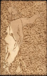Drawing of Clown Postcard