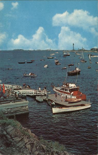 Yachts in Marblehead Harbor Massachusetts