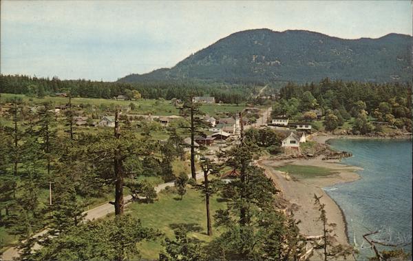 Bird's Eye View of Orcas Island Eastsound Washington