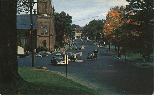 View Down Main Street Northampton Massachusetts
