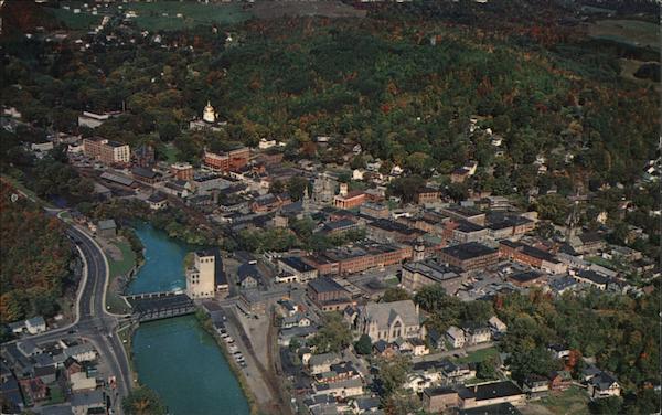 Aerial View of Town Montpelier Vermont Don Sieburg