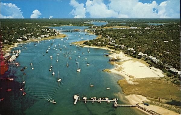 Air View of Bass River Cape Cod Massachusetts