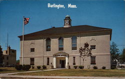 Street View of Burlington Town Hall Massachusetts Postcard Postcard Postcard