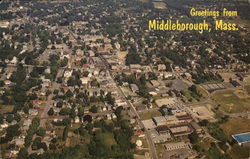 Aerial View of Town Postcard