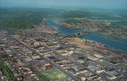 Aerial View of Aberdeen, Washington Postcard