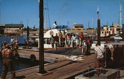 Happy Fisherman, Westport, Washington. The Big Ones Were Striking Postcard