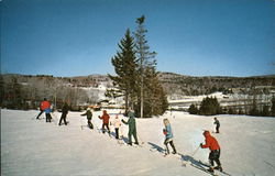 Beginners Learning to Ski, Mt. Snow Somerset, VT Postcard Postcard Postcard