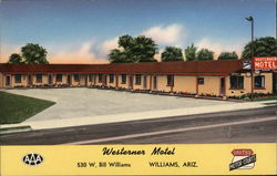Westerner Motel Williams, AZ Postcard Postcard Postcard