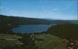 Bird's Eye View of Lake Morey, Vermont Postcard