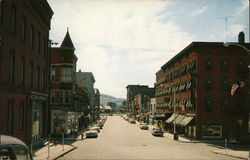 Center Street Rutland, Vermont Postcard