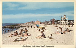 Beach Along Old Wharf Road Dennis Port, MA Postcard Postcard Postcard