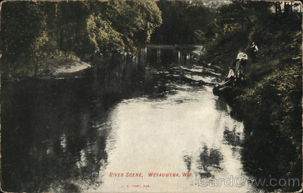 River Scene Weyauwega Wisconsin