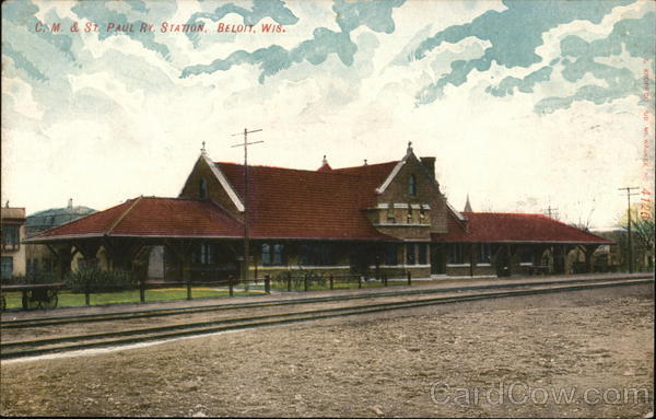 C.M. & St. paul Ry. Station Beloit Wisconsin