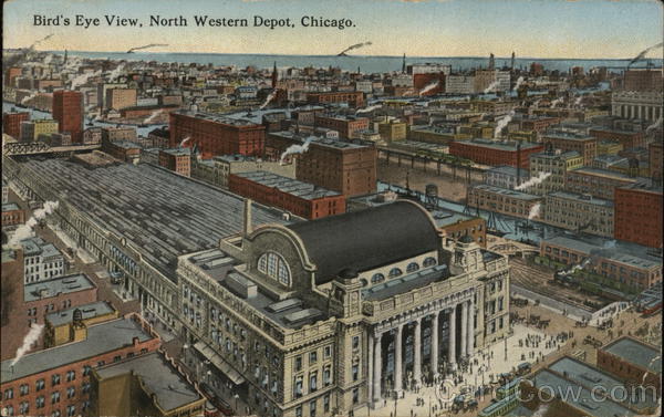 Bird's Eye View, Northwestern Depot Chicago Illinois