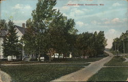 Pleasant Street Scandinavia, WI Postcard Postcard Postcard