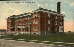 Normal School Dormitory Superior, WI Postcard Postcard Postcard