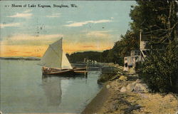 Shores of Lake Kegonsa Stoughton, WI Postcard Postcard Postcard