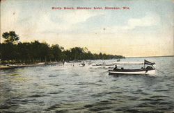 North Beach, Shawano Lake Wisconsin Postcard Postcard Postcard