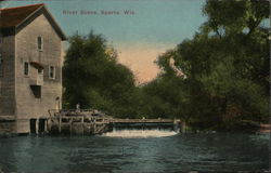 River Scene Postcard