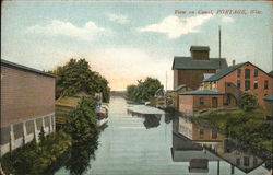 View on Canal Portage, WI Postcard Postcard Postcard