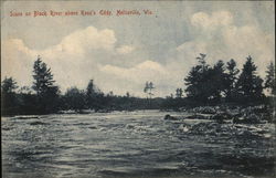 Scene on Black River Above Ross's Eddy Postcard