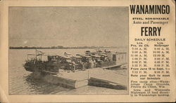 Wanamingo Ferry Schedule Postcard