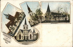 Churches of Portage Postcard