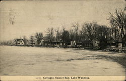 Cottages, Sunset bay Postcard