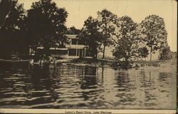 Larson's Beach Store, Lake Waubee Postcard