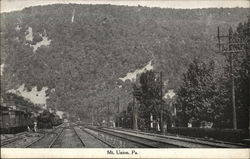 View of Railroad Track Mount Union, PA Postcard Postcard Postcard