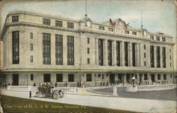 Front View of D. L. & W. Station Postcard