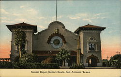 Sunset Depot, Sunset Route San Antonio, TX Postcard Postcard Postcard