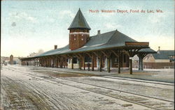 North Western Depot Fond du Lac, WI Postcard Postcard Postcard