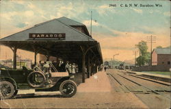 Chicago & North Western Depot Baraboo, WI Postcard Postcard Postcard